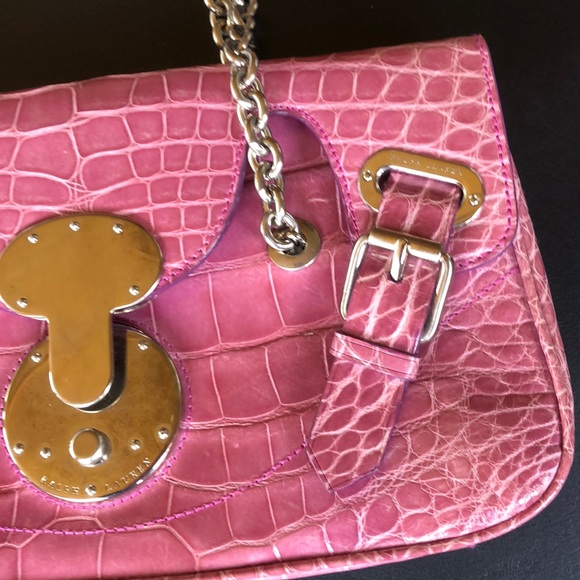 Ralph Lauren Ricky Id GENUINE alligator 🐊   chain handbag 👜 stunning - Picture 5 of 15